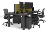 Quadro Cylinder Leg 4 Person Office Workstations [1200L x 700W] - Thumbnail 78 