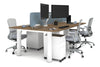 Quadro Cylinder Leg 4 Person Office Workstations [1200L x 700W] - Thumbnail 26 