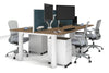 Quadro Cylinder Leg 4 Person Office Workstations [1200L x 700W] - Thumbnail 30 