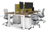 Quadro Cylinder Leg 4 Person Office Workstations [1200L x 700W] - Thumbnail 28 
