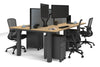 Quadro Cylinder Leg 4 Person Office Workstations [1200L x 700W] - Thumbnail 61 