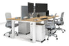 Quadro Cylinder Leg 4 Person Office Workstations [1200L x 700W] - Thumbnail 21 
