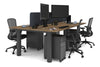 Quadro Cylinder Leg 4 Person Office Workstations [1200L x 700W] - Thumbnail 65 