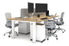 Quadro Cylinder Leg 4 Person Office Workstations [1200L x 700W] - Thumbnail 14 