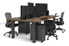 Quadro Cylinder Leg 4 Person Office Workstations [1400L x 700W] - Thumbnail 72 