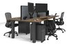 Quadro Cylinder Leg 4 Person Office Workstations [1400L x 700W] - Thumbnail 71 