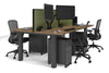 Quadro Cylinder Leg 4 Person Office Workstations [1400L x 700W] - Thumbnail 69 