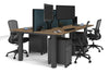 Quadro Cylinder Leg 4 Person Office Workstations [1400L x 700W] - Thumbnail 70 