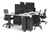 Quadro Cylinder Leg 4 Person Office Workstations [1400L x 700W] - Thumbnail 52 