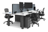 Quadro Cylinder Leg 4 Person Office Workstations [1600L x 700W] - Thumbnail 51 