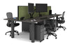 Quadro Cylinder Leg 4 Person Office Workstations [1600L x 700W] - Thumbnail 79 