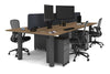 Quadro Cylinder Leg 4 Person Office Workstations [1600L x 700W] - Thumbnail 65 