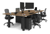 Quadro Cylinder Leg 4 Person Office Workstations [1600L x 700W] - Thumbnail 63 