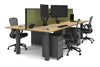 Quadro Cylinder Leg 4 Person Office Workstations [1600L x 700W] - Thumbnail 59 