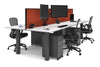 Quadro Cylinder Leg 4 Person Office Workstations [1600L x 700W] - Thumbnail 47 