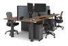 Quadro Cylinder Leg 4 Person Office Workstations [1600L x 700W] - Thumbnail 71 