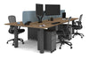 Quadro Cylinder Leg 4 Person Office Workstations [1600L x 700W] - Thumbnail 66 