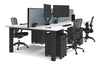 Quadro Cylinder Leg 4 Person Office Workstations [1600L x 800W with Cable Scallop] - Thumbnail 51 