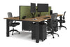 Quadro Cylinder Leg 4 Person Office Workstations [1600L x 800W with Cable Scallop] - Thumbnail 69 