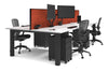 Quadro Cylinder Leg 4 Person Office Workstations [1600L x 800W with Cable Scallop] - Thumbnail 47 