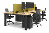 Quadro Cylinder Leg 4 Person Office Workstations [1600L x 800W with Cable Scallop] - Thumbnail 58 