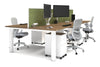 Quadro Cylinder Leg 4 Person Office Workstations [1800L x 800W with Cable Scallop] - Thumbnail 30 