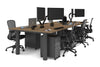 Quadro Cylinder Leg 6 Person Office Workstations [1200L x 700W] - Thumbnail 63 