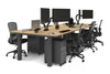Quadro Cylinder Leg 6 Person Office Workstations [1200L x 700W] - Thumbnail 53 