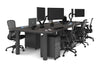 Quadro Cylinder Leg 6 Person Office Workstations [1200L x 700W] - Thumbnail 73 