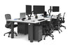 Quadro Cylinder Leg 6 Person Office Workstations [1200L x 700W] - Thumbnail 43 