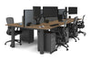 Quadro Cylinder Leg 6 Person Office Workstations [1400L x 800W with Cable Scallop] - Thumbnail 67 