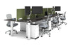 Quadro Cylinder Leg 6 Person Office Workstations [1600L x 700W] - Thumbnail 38 