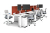 Quadro Cylinder Leg 6 Person Office Workstations [1600L x 700W] - Thumbnail 6 