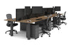 Quadro Cylinder Leg 6 Person Office Workstations [1600L x 700W] - Thumbnail 71 