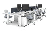 Quadro Cylinder Leg 6 Person Office Workstations [1600L x 700W] - Thumbnail 4 