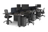 Quadro Cylinder Leg 6 Person Office Workstations [1600L x 700W] - Thumbnail 74 