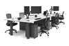 Quadro Cylinder Leg 6 Person Office Workstations [1600L x 700W] - Thumbnail 42 