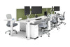 Quadro Cylinder Leg 6 Person Office Workstations [1600L x 700W] - Thumbnail 8 