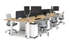 Quadro Cylinder Leg 6 Person Office Workstations [1600L x 700W] - Thumbnail 14 