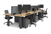 Quadro Cylinder Leg 6 Person Office Workstations [1600L x 700W] - Thumbnail 60 