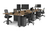 Quadro Cylinder Leg 6 Person Office Workstations [1600L x 700W] - Thumbnail 62 