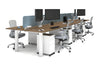 Quadro Cylinder Leg 6 Person Office Workstations [1600L x 700W] - Thumbnail 25 