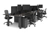 Quadro Cylinder Leg 6 Person Office Workstations [1600L x 700W] - Thumbnail 81 