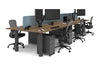 Quadro Cylinder Leg 6 Person Office Workstations [1600L x 700W] - Thumbnail 65 