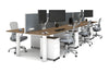 Quadro Cylinder Leg 6 Person Office Workstations [1600L x 700W] - Thumbnail 30 