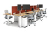 Quadro Cylinder Leg 6 Person Office Workstations [1600L x 700W] - Thumbnail 16 