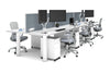 Quadro Cylinder Leg 6 Person Office Workstations [1600L x 700W] - Thumbnail 10 