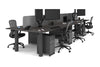 Quadro Cylinder Leg 6 Person Office Workstations [1600L x 700W] - Thumbnail 73 