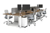 Quadro Cylinder Leg 6 Person Office Workstations [1600L x 700W] - Thumbnail 23 