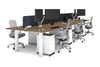 Quadro Cylinder Leg 6 Person Office Workstations [1600L x 700W] - Thumbnail 24 